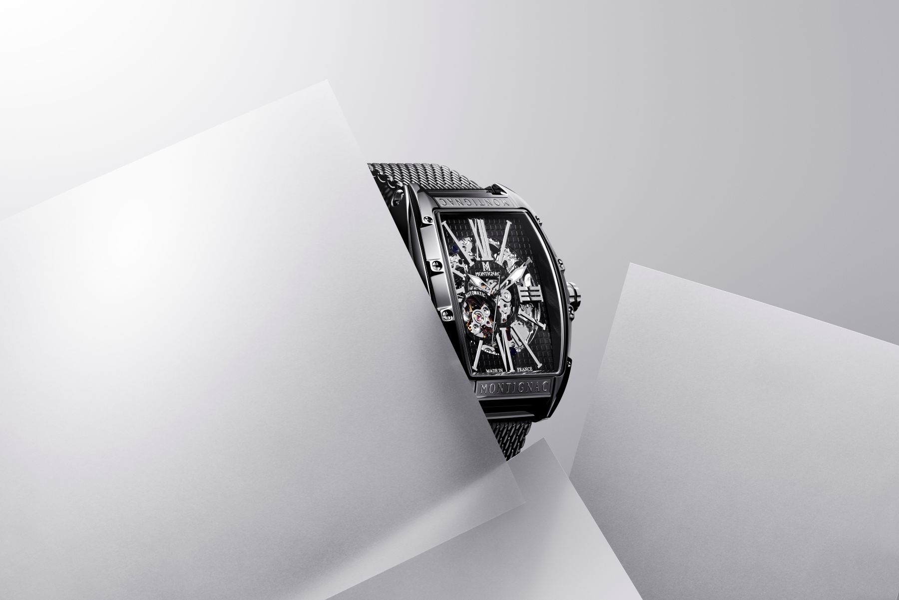 Montignac watch with skeleton dial